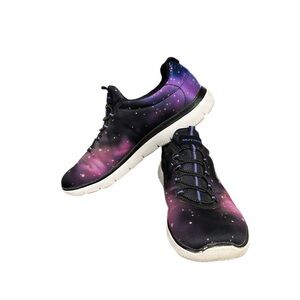 Skechers Women’s Galaxy Print Sneakers - Black and Purple